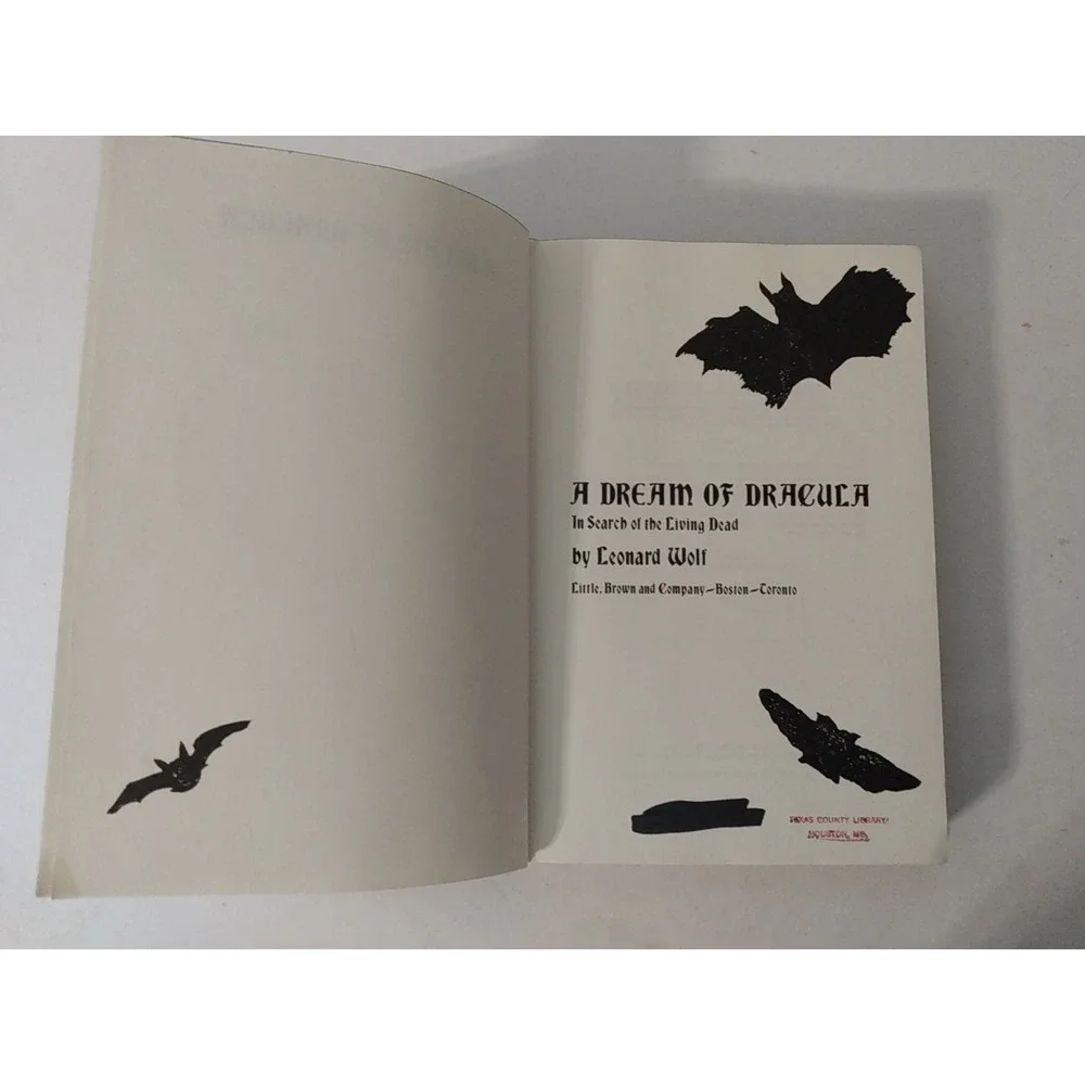 A Dream of Dracula In Search of the Living Dead Hardcover Wolf 1972